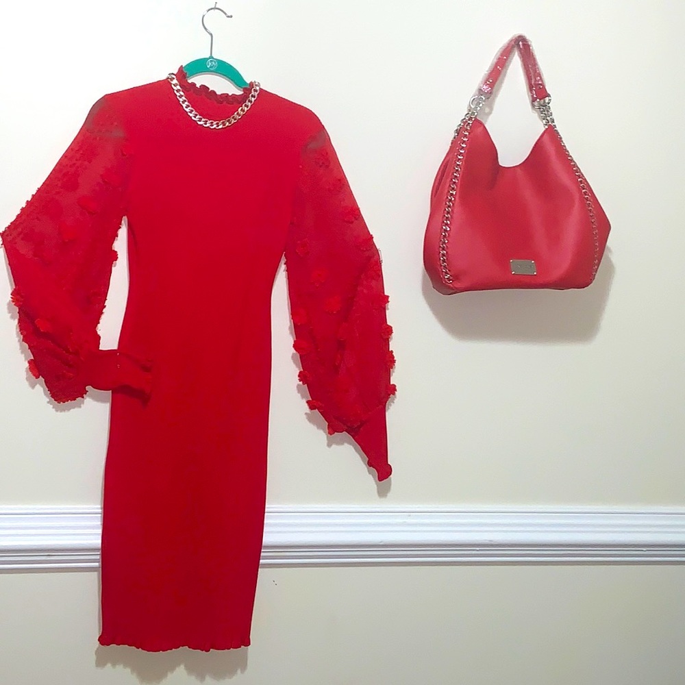 Dress & handbag